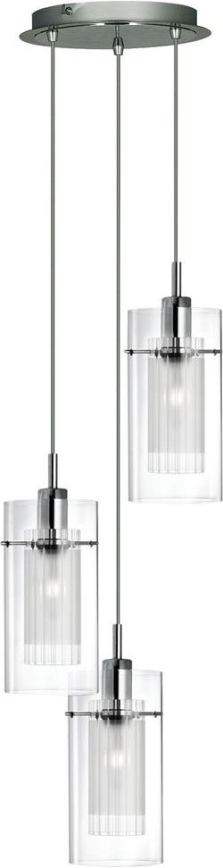 Searchlight - Lámpara colgante DUO 3xE14/60W/230V cromo mate