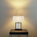 Searchlight - Lámpara de mesa CLARENDON 1xE27/60W/230V negro