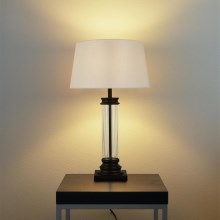 Searchlight - Lámpara de mesa PEDESTAL 1xE27/60W/230V negro