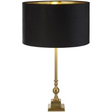 Searchlight - Lámpara de mesa WHITBY 1xE27/10W/230V negro/dorado