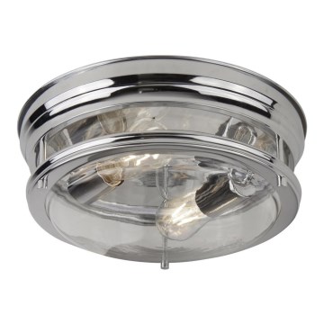 Searchlight - Plafón EDINBURGH I 2xE27/40W/230V cromo brillante