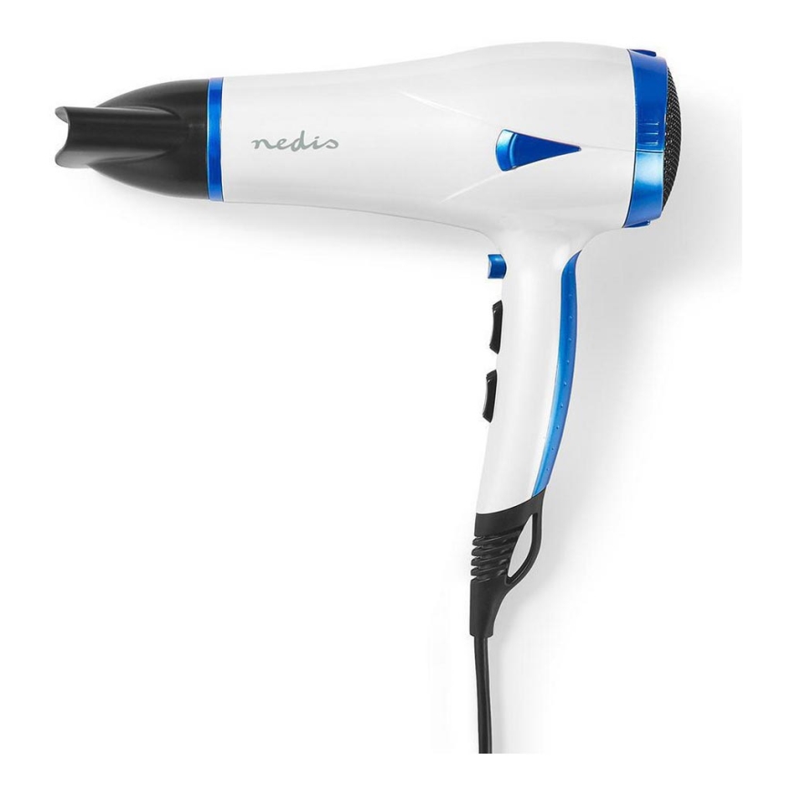 Secador de pelo 2en1 2000W/230V blanco/azul