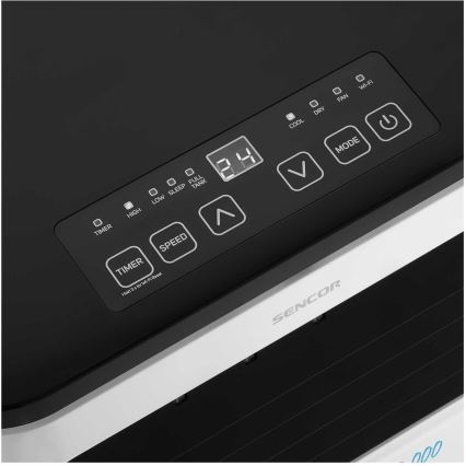 Sencor - Aire acondicionado móvil inteligente 3en1 con accesorios completos 1050W/230V 10000 BTU Wi-Fi + control remoto