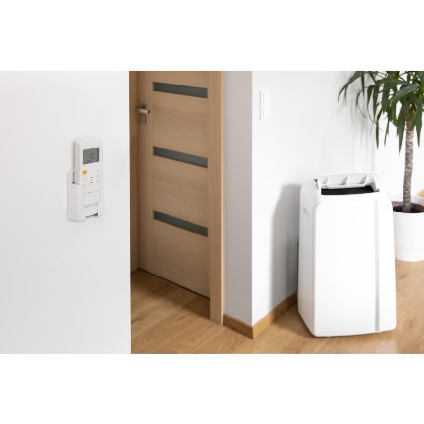 Sencor - Aire acondicionado móvil inteligente 3en1 con accesorios completos 1450W/230V 12000 BTU Wi-Fi blanco + control remoto