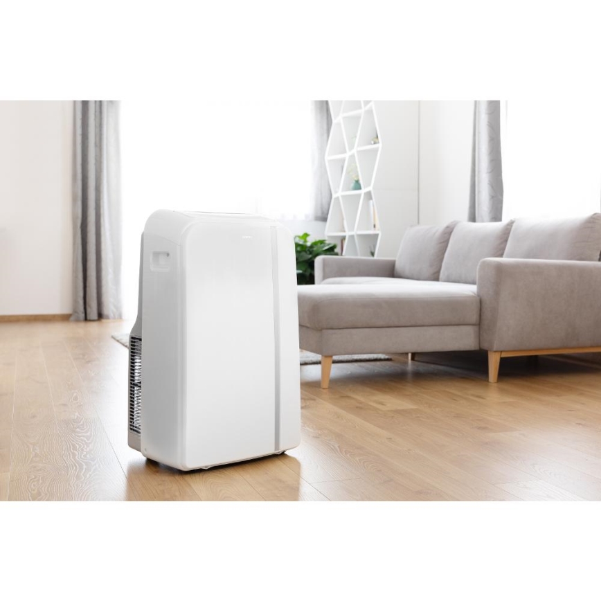 Sencor - Aire acondicionado móvil inteligente 3en1 con accesorios completos 1450W/230V 12000 BTU Wi-Fi blanco + control remoto