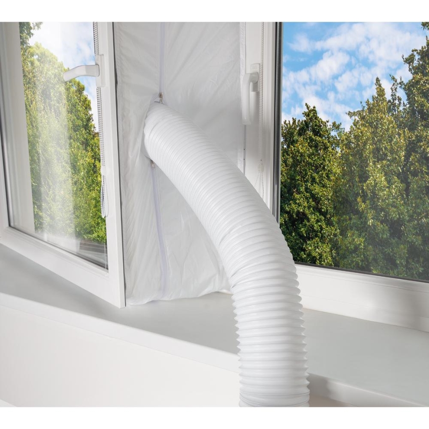 Sencor - Aire acondicionado móvil inteligente 3en1 con accesorios completos 1450W/230V 12000 BTU Wi-Fi blanco + control remoto