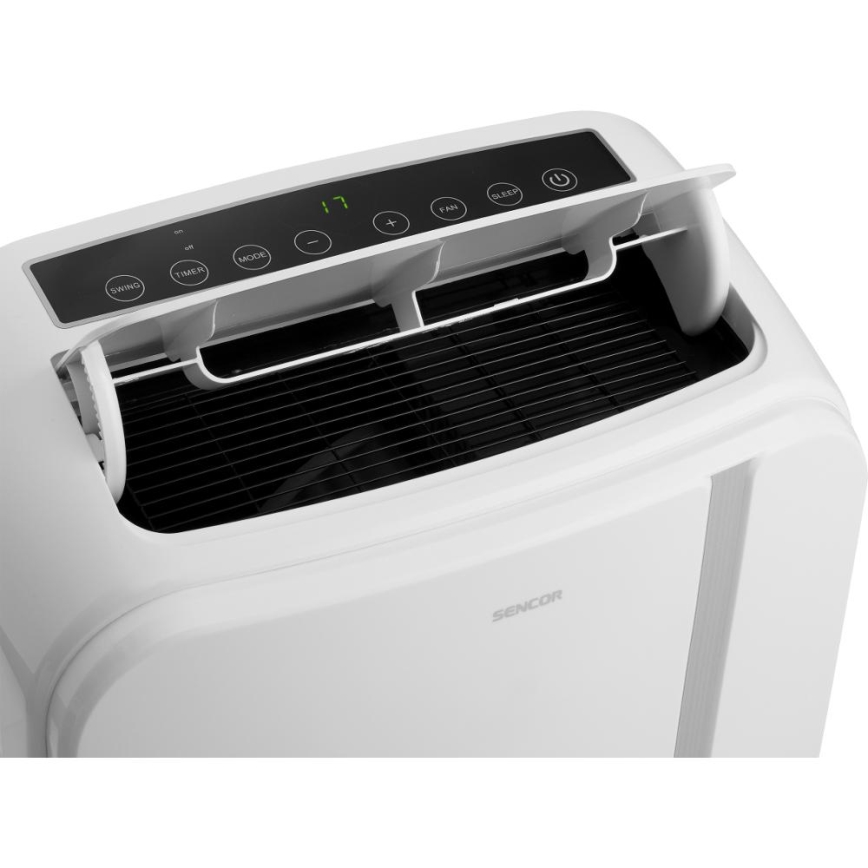 Sencor - Aire acondicionado móvil inteligente 3en1 con accesorios completos 1450W/230V 12000 BTU Wi-Fi blanco + control remoto