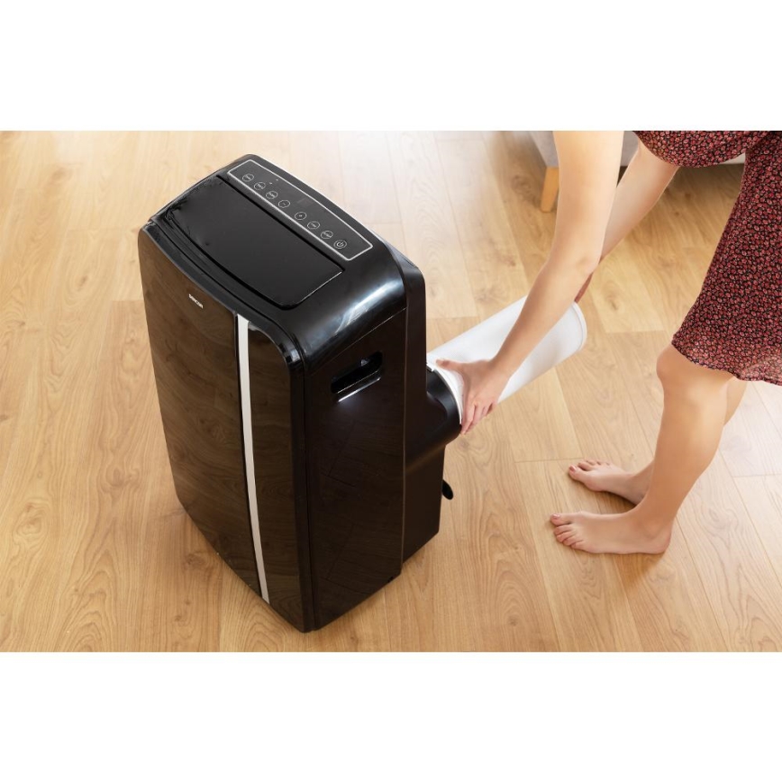 Sencor - Aire acondicionado móvil inteligente 3en1 con accesorios completos 1450W/230V 12000 BTU Wi-Fi negro + control remoto