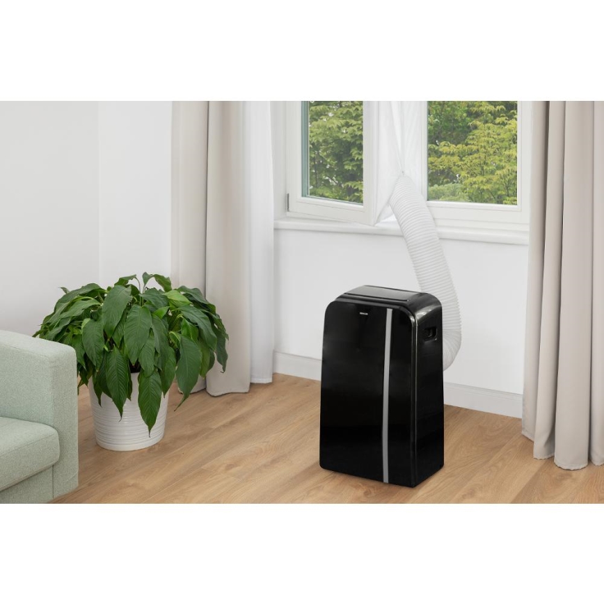 Sencor - Aire acondicionado móvil inteligente 3en1 con accesorios completos 1450W/230V 12000 BTU Wi-Fi negro + control remoto