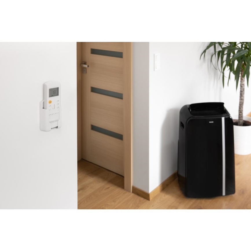 Sencor - Aire acondicionado móvil inteligente 3en1 con accesorios completos 1450W/230V 12000 BTU Wi-Fi negro + control remoto
