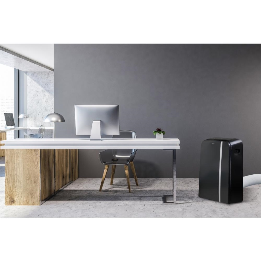 Sencor - Aire acondicionado móvil inteligente 3en1 con accesorios completos 1450W/230V 12000 BTU Wi-Fi negro + control remoto