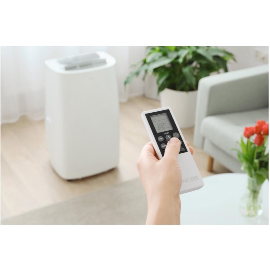 Sencor - Aire acondicionado móvil inteligente 3en1 con accesorios completos 1700W/230V 16000 BTU Wi-Fi + control remoto
