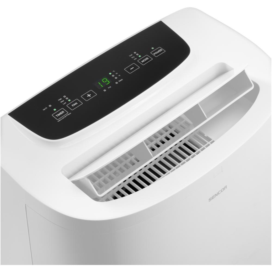 Sencor - Aire acondicionado móvil inteligente 3en1 con accesorios completos 1700W/230V 16000 BTU Wi-Fi + control remoto