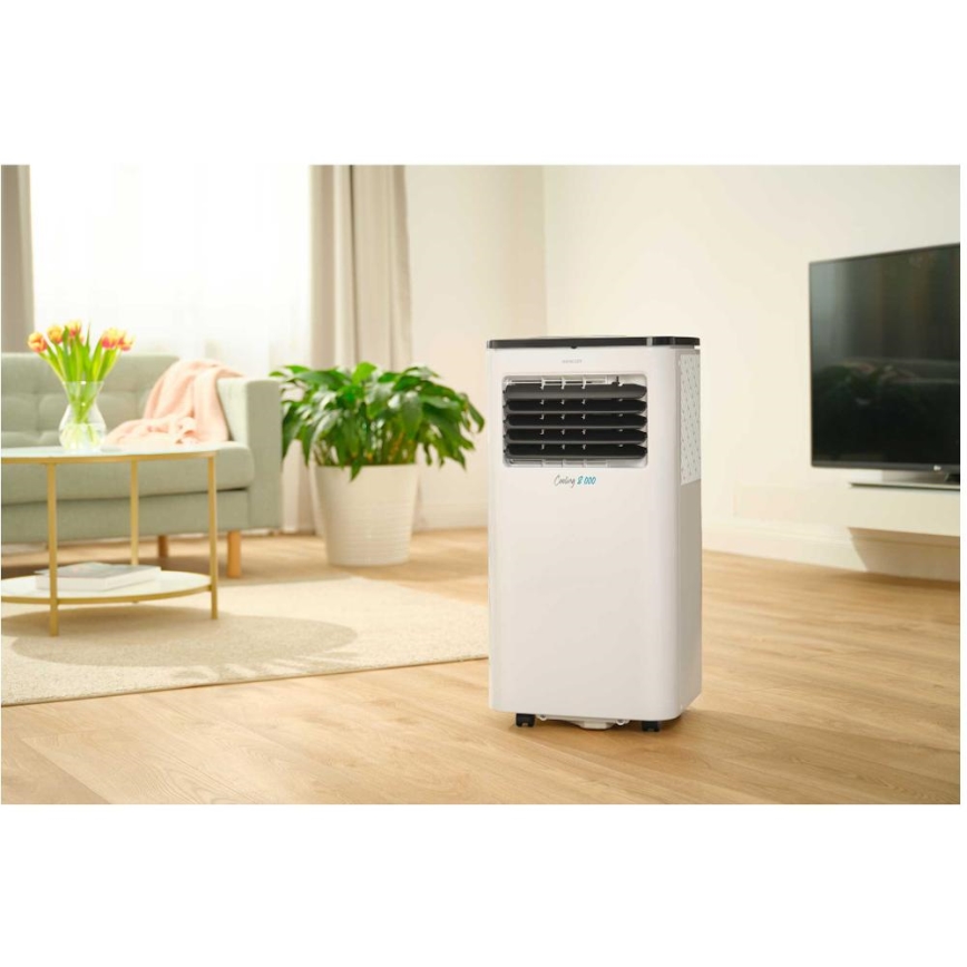 Sencor - Aire acondicionado móvil inteligente 3en1 con accesorios completos 805W/230V 8000 BTU Wi-Fi + control remoto