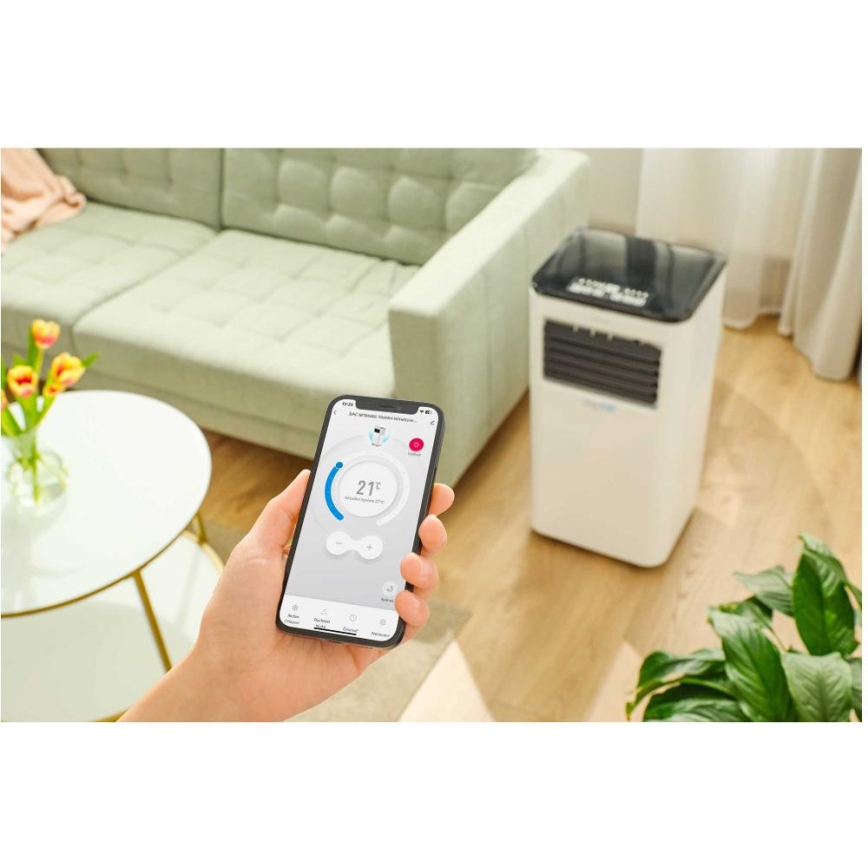 Sencor - Aire acondicionado móvil inteligente 3en1 con accesorios completos 805W/230V 8000 BTU Wi-Fi + control remoto