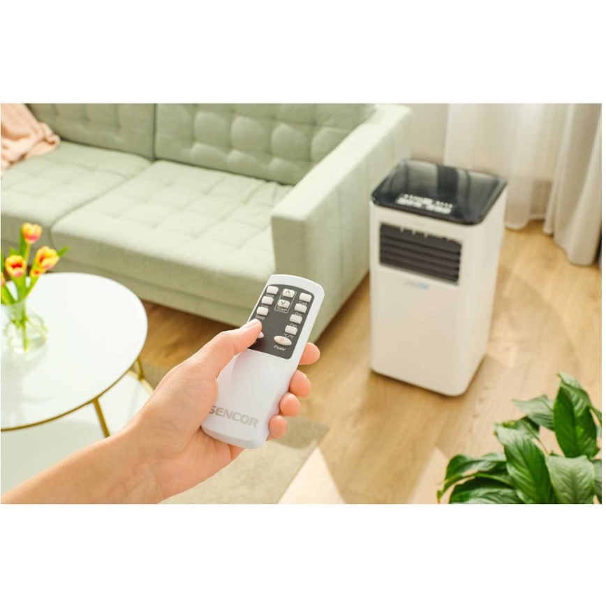 Sencor - Aire acondicionado móvil inteligente 3en1 con accesorios completos 805W/230V 8000 BTU Wi-Fi + control remoto