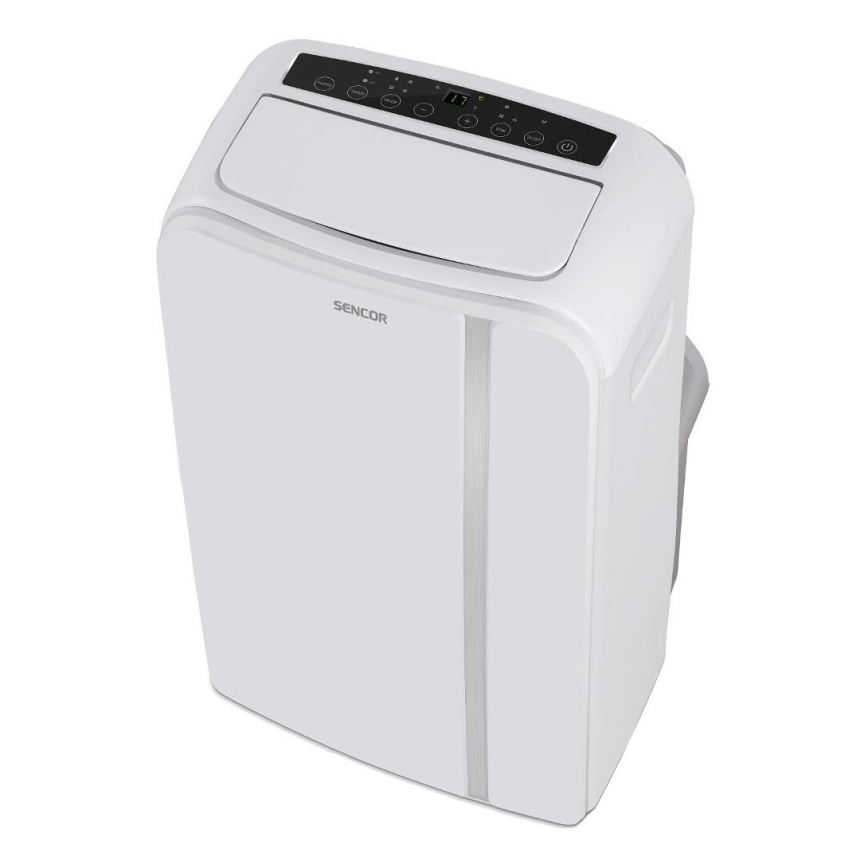 Sencor - Aire acondicionado móvil inteligente 3en1 con accesorios completos 1450W/230V 12000 BTU Wi-Fi blanco + control remoto