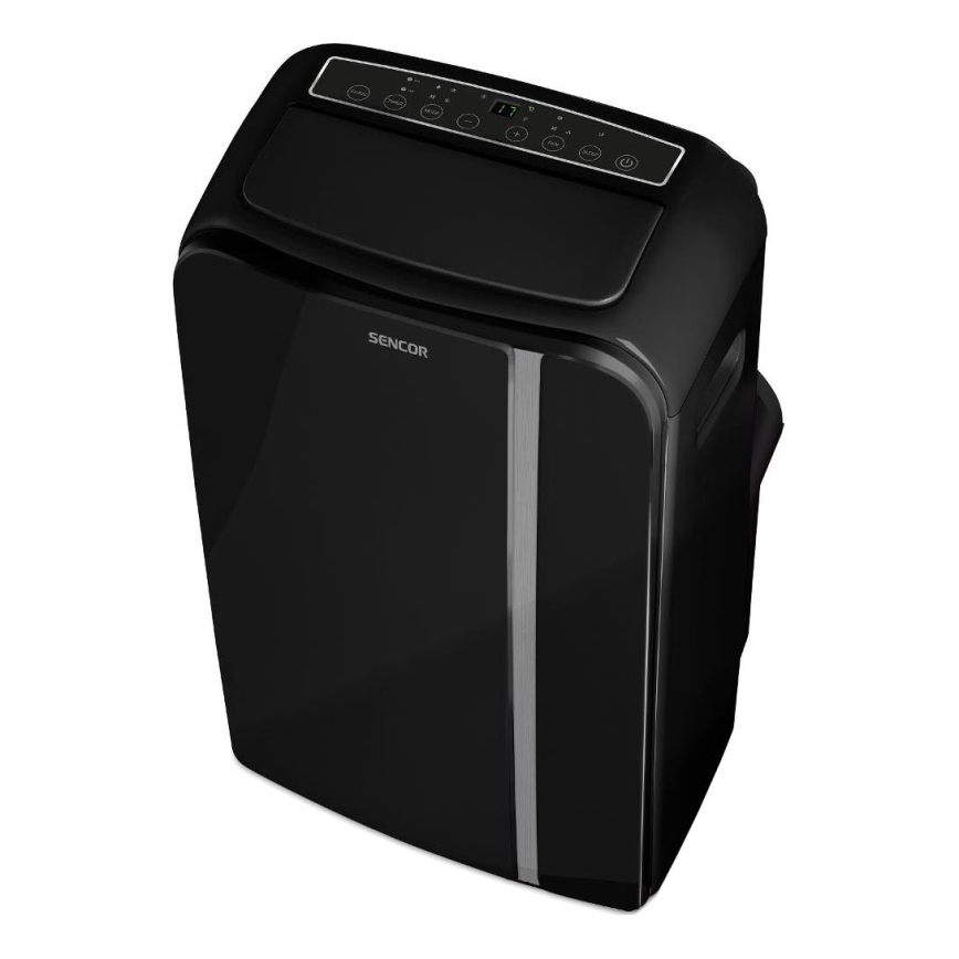 Sencor - Aire acondicionado móvil inteligente 3en1 con accesorios completos 1450W/230V 12000 BTU Wi-Fi negro + control remoto