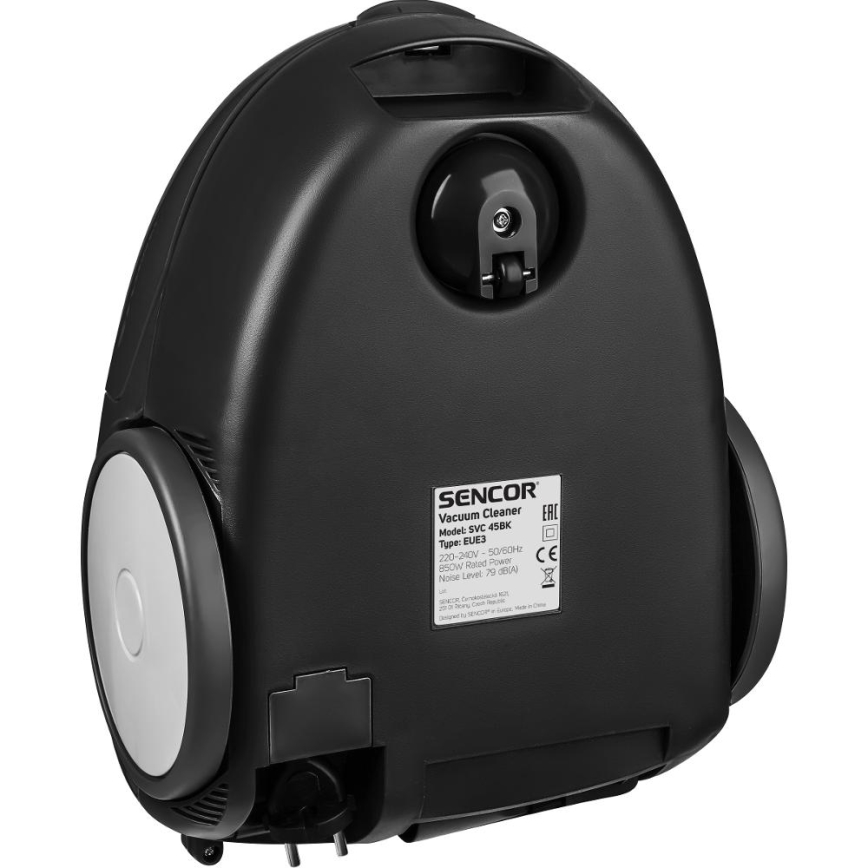 Sencor - Aspiradora con bolsa 1,5 l 850W/230V negro