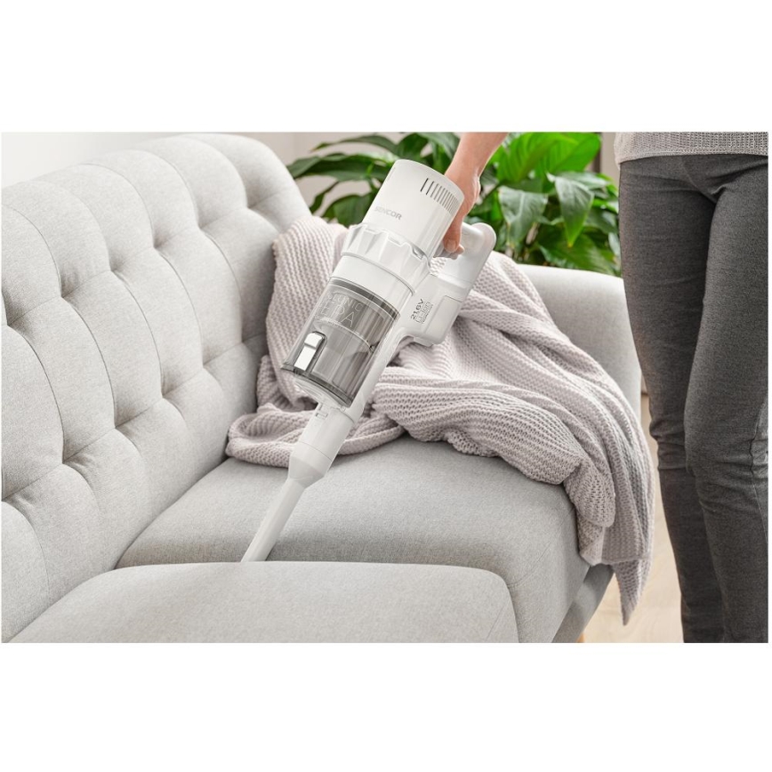 Sencor - Aspiradora escoba sin cable 2en1 250W/2200 mAh blanco