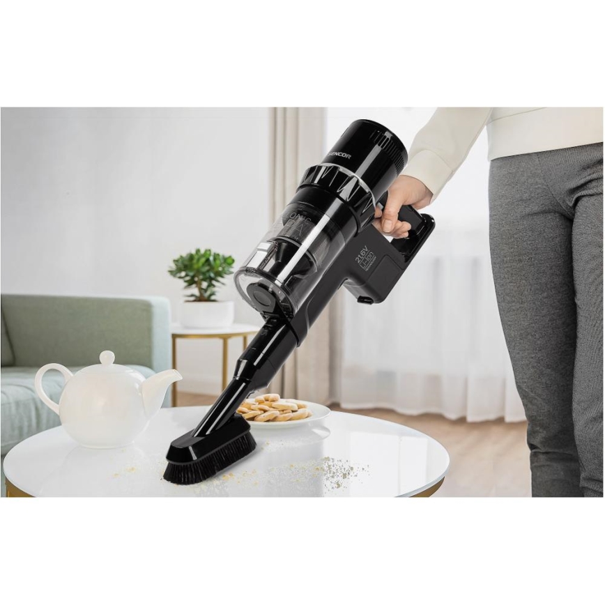 Sencor - Aspiradora escoba sin cable 2en1 250W/2200 mAh negro