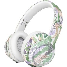 Sencor - Auriculares inalámbricos con micrófono 3,7V/400 mAh verde/blanco
