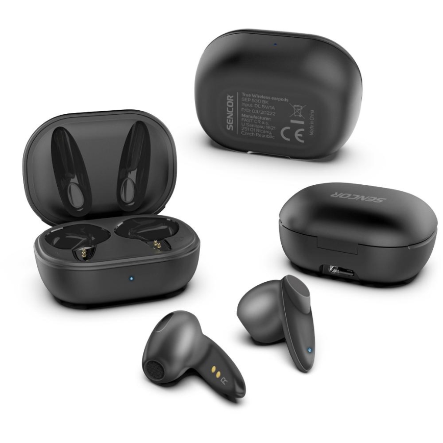 Sencor - Auriculares inalámbricos IPX4 negro