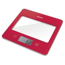 Sencor - Balanza de cocina digital 1xCR2032 rojo
