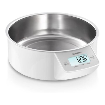 Sencor - Balanza de cocina digital 2xAAA blanco/cromo mate