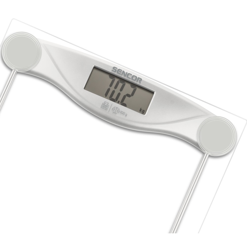 Sencor - Báscula personal digital con pantalla LCD 1xCR2032