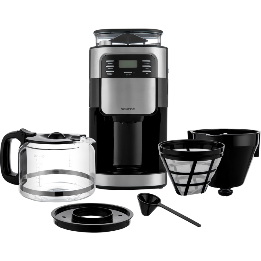 Sencor - Cafetera de goteo 1,5 l con pantalla LCD 900W/230V