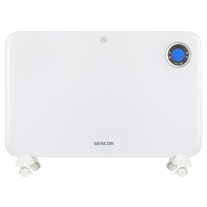 Sencor - Calefactor por convección con pantalla LCD y termostato 750W/1500W/230V IP24