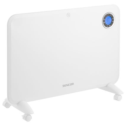 Sencor - Calefactor por convección con pantalla LCD y termostato 750W/1500W/230V IP24