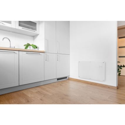 Sencor - Calentador de convección con pantalla LCD 750W/1500W/230V Wi-Fi Tuya IP24 blanco + mando a distancia