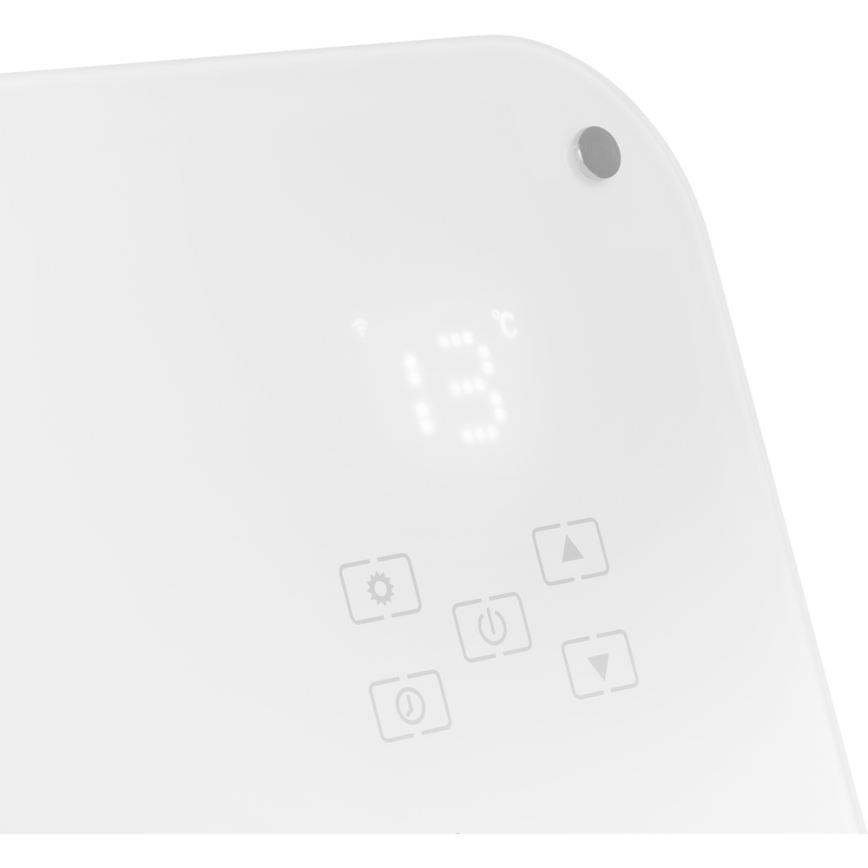 Sencor - Calentador de convección con pantalla LCD 750W/1500W/230V Wi-Fi Tuya IP24 blanco + mando a distancia
