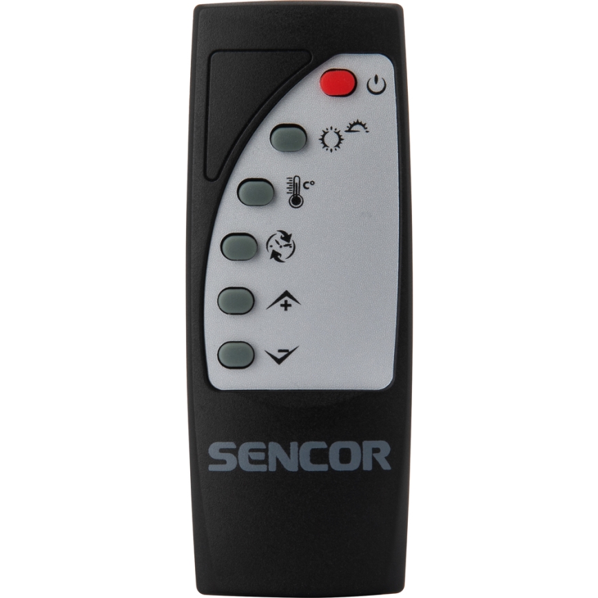 Sencor - Calentador de convección con pantalla LCD 750W/1500W/230V Wi-Fi Tuya IP24 blanco + mando a distancia