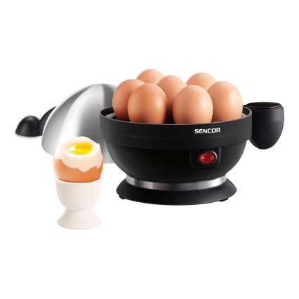 Sencor - Cocedor de huevos 320-380W/230V negro/cromo