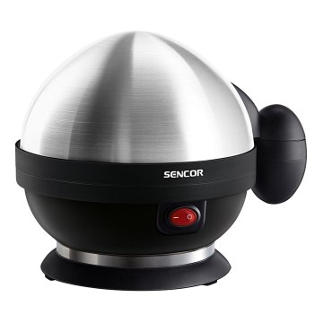 Sencor - Cocedor de huevos 320-380W/230V negro/cromo mate