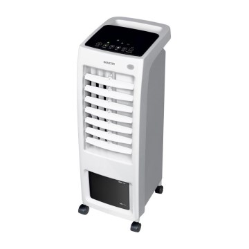 Sencor - Enfriador de aire portátil con pantalla LED 3en1 70W/230V blanco + control Remoto