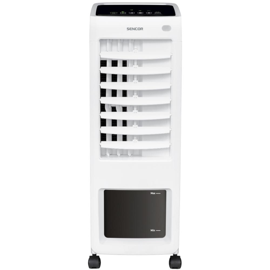 Sencor - Enfriador de aire portátil con pantalla LED 3en1 70W/230V blanco + control Remoto