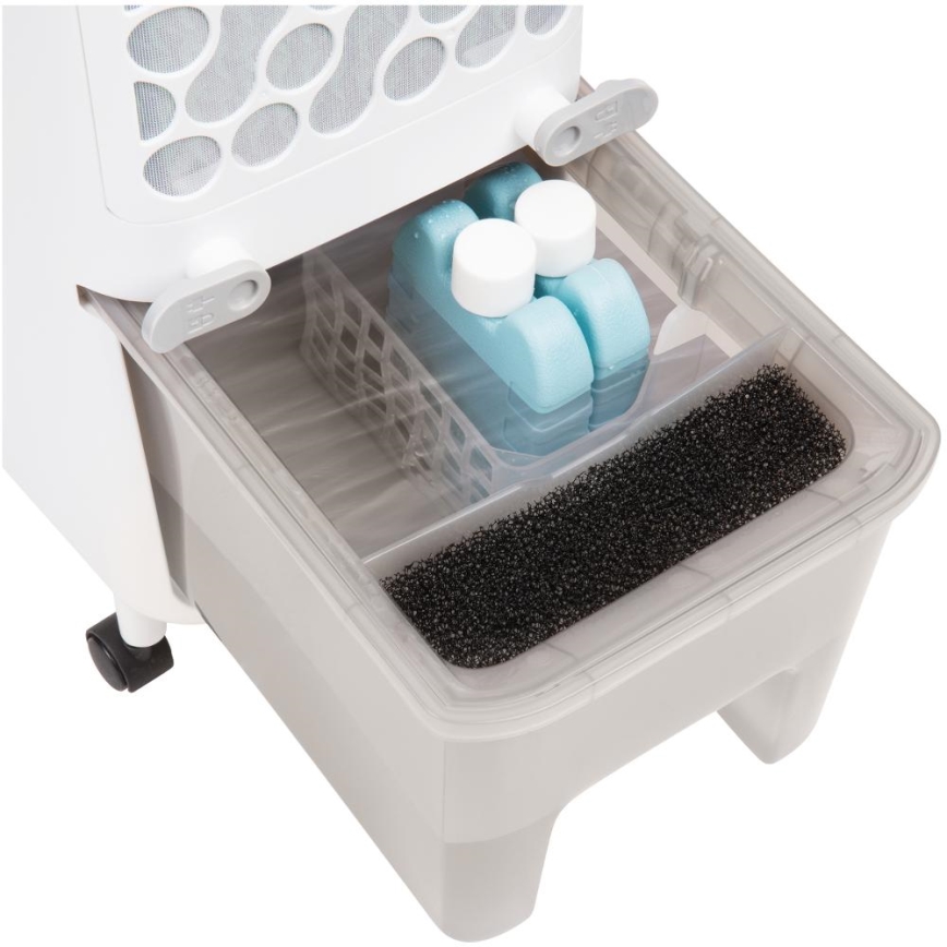 Sencor - Enfriador de aire portátil con pantalla LED 3en1 70W/230V blanco + control Remoto