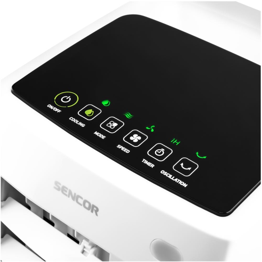 Sencor - Enfriador de aire portátil con pantalla LED 3en1 70W/230V blanco + control Remoto