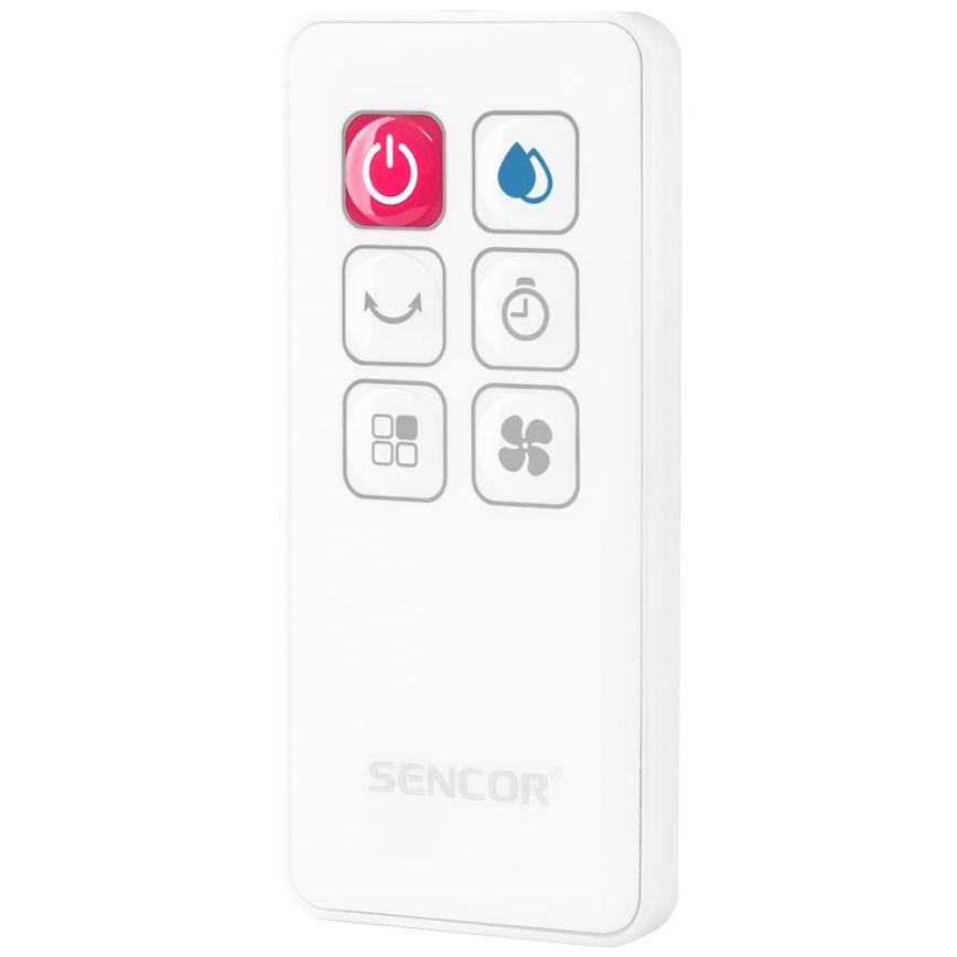 Sencor - Enfriador de aire portátil con pantalla LED 3en1 70W/230V blanco + control Remoto