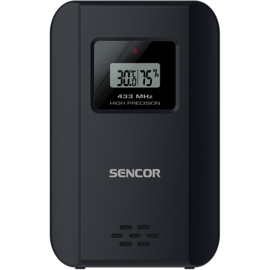 Sencor - Estacion meteorologica Con pantalla LCD a color y despertador 3xAAA negro