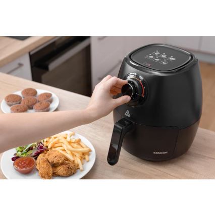 Sencor - Freidora de aire caliente 3,5 l 1300W/230V negro