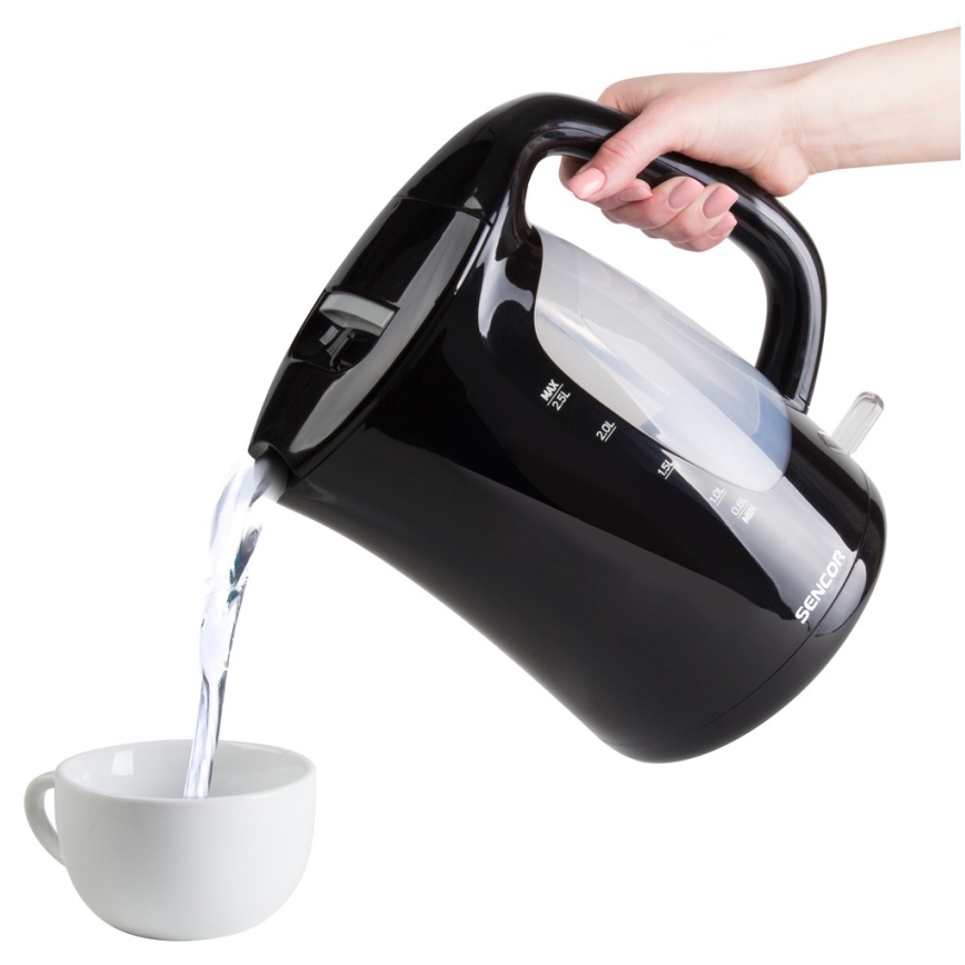 Sencor - Hervidor 2,5 l 2200W/230V negro