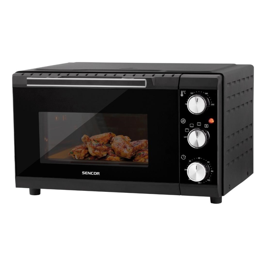 Sencor - Horno eléctrico 20 l 1650W/230V negro
