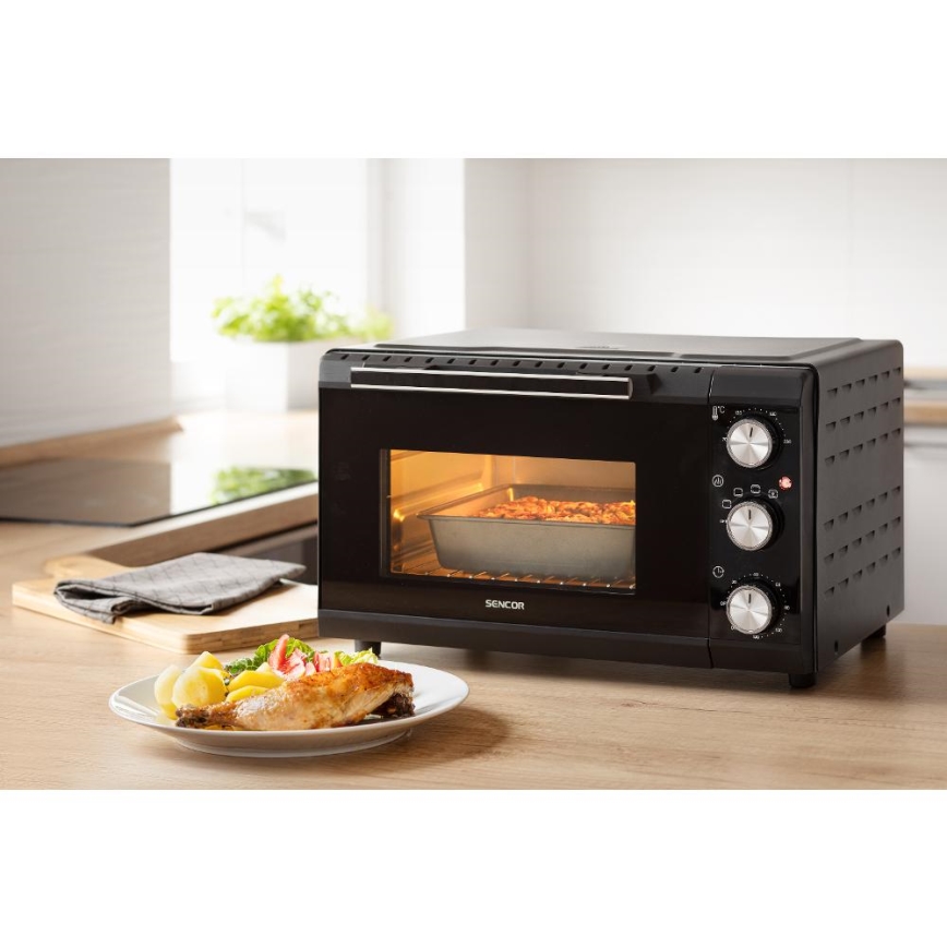 Sencor - Horno eléctrico 20 l 1650W/230V negro