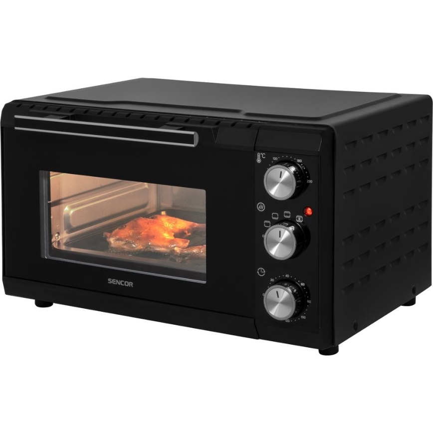 Sencor - Horno eléctrico 20 l 1650W/230V negro