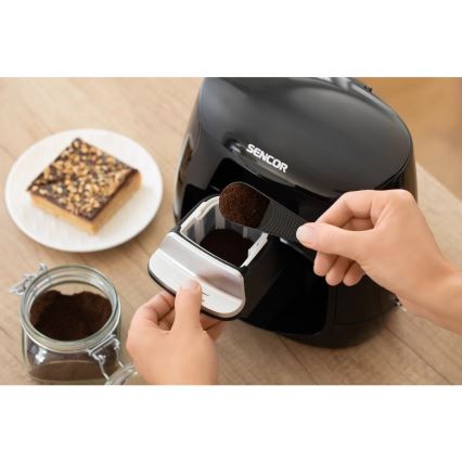 Sencor - Máquina de café con dos tazas 500W/230V negro